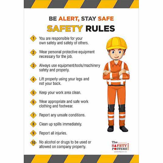 Construction Safety – Safety Rules – thesafetyposters.com
